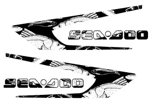 GRAPHIC Replacement KIT DECAL BOAT SPORTSTER SEA DOO SPEEDSTER 150 Grey FISH - Picture 1 of 2