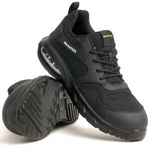 STIVALI DA LAVORO LEGGERI IN COMPOSITO PUNTA DA UOMO SCARPE ANTINFORTUNISTICHE DONNA AIR TRAINER TAGLIA - Foto 1 di 5