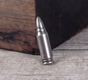 Pkg of 10 BULLET Metal Rivet Studs 1-3/8" x 3/8" Leather Crafts Silver Concho - Picture 1 of 10