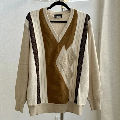 Vintage Franco Ponti Acrylic Wool V-Neck Sweater - Image 1 of 4