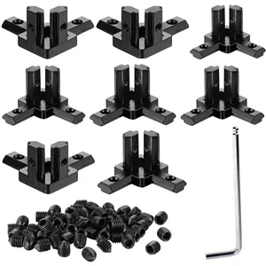 8Sets 3-Way End Corner Bracket Solid Connectors for 2020 Series 6mm Slot Alum... - Picture 1 of 6