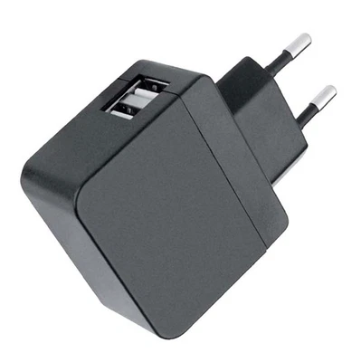 Fontastic Caricatore 2 USB 2,1A Compatto Spina Europea 2 pin Nero - Immagine 1 di 3