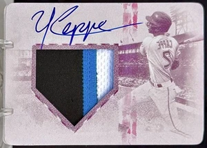 Parche de placa de impresión Yiddi Cappe Auto 2023 Panini 1/1 America's Pastime #PMS-YC - Imagen 1 de 2