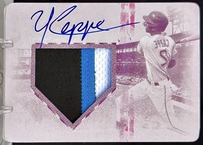 Yiddi Cappe Auto 2023 Panini 1/1 America's Pastime Printing Plate Patch #PMS-YC - Image 1 of 2