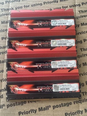 G.SKILL Trident 4X8GB 32GB UDIMM PC3-14900 DDR3 1866 Memory (F3-1866C8Q-32GTX) - Image 1 of 4