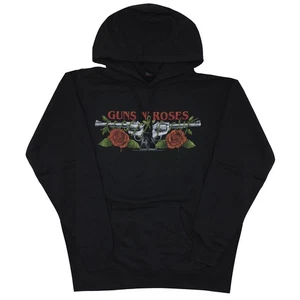 Men's Guns N Roses Roses And Pistols Logo Hooded Sweatshirt X-Large Black - Picture 1 of 1
