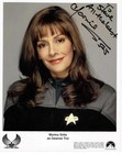 MARINA SIRTIS SIGNED 10 X 8 STAR TREK NEMISES PERSONALISED PHOTO - Deanna Troi+