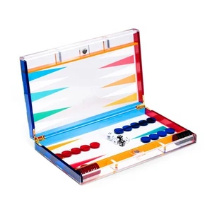 Multicolor Acryl Backgammon Set - Bild 1 von 3