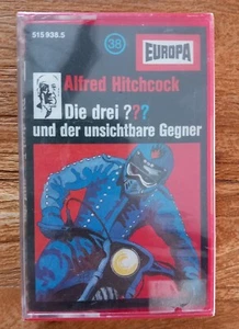 Die Drei Fragezeichen 38 ???-MC unsichtbarer Gegner OVP Hitchcock 80er Jahre - Bild 1 von 3