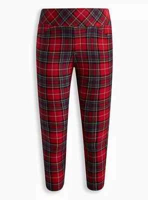 Pantalón a cuadros de tiro alto Torrid Pocket Pixie Skinny Studio Luxe 00 M L 10 #B91921 Foto 1 de 4