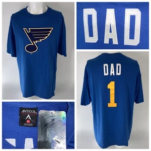 St. Louis Blues Antigua #1 Dad T-Shirt Men’s XL Blue 100% Cotton NWT YGI S2-182 - Picture 1 of 11