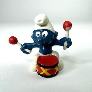 Vintage 1966 Schlumpf Schlagzeuger Spieltrommel Peyo Schleich Made in Hong Kong - Bild 1 von 5