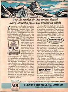 PRINT AD 1963 Alberta Distillers Grey Cup Carringtons Rock Mount Whisky Canada - Picture 1 of 1