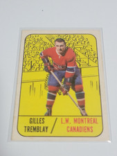 GILLES TREMBLAY 1967 Topps #5.  CANADIENS - EXC++ Sharp