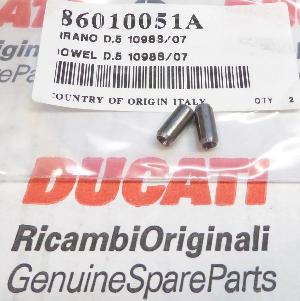 Pasador de localización de cilindros Ducati 848-1198 2007-2010 CANTIDAD = 2 86010051B = 86010051A -E Foto 1 de 1