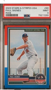 Paul Skenes 2023 Stars & Stripes RWB Refractor PSA 9 Pop 1