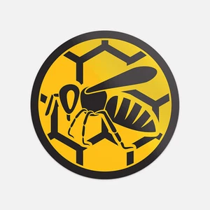 Calcomanía adhesiva de vinilo con signo de símbolo de abeja melífera - Imagen 1 de 1