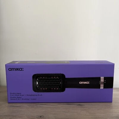 Amika Double Agent 2 in 1 Blow Dryer + Straightening Brush - Image 1 of 2