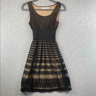 Studio M Pequeño Vestido Negro Transparente Encaje Capricho Oscuro Romántico Tanque XS Y2K Foto 1 de 4