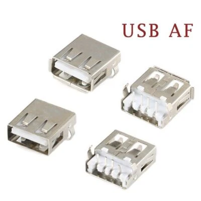 10Pcs USB-AF Type A Standard Port Female Solder Jacks Connector PCB Socket - Image 1 of 3