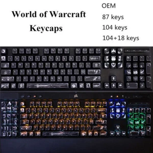 World of Warcraft 104 87 Backlit Keycaps OEM Side Carved Key Cap MX Switches K95 - Picture 1 of 15