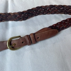 Coach 3850 British Tan Women’s Braided Leather Belt - Size 30 - Picture 1 of 9