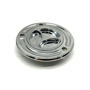 Silver Keyless Fuel Tank Caps Fits Kawasaki Ninja ZX6R/9R/10R 650R Z1000 ZZR600 - Picture 1 of 7