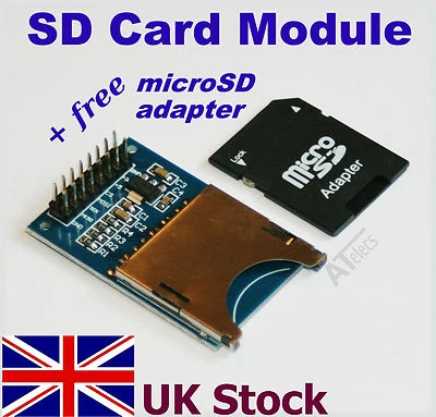SD Card Module Reader Writer memory Arduino ARM PIC MCU Raspberry Pi - UK Stock - Image 1 of 2