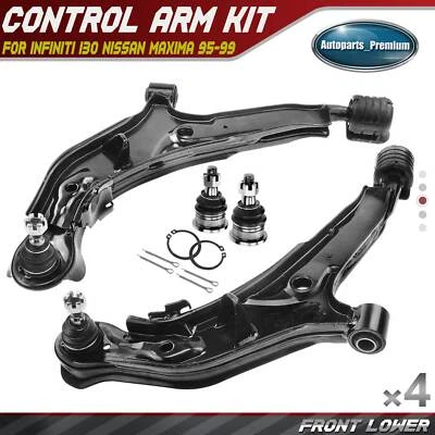 4Pcs Front Lower Control Arm w/ Ball Joint for INFINITI I30 Nissan Maxima 95-99 - Изображение 1 из 4
