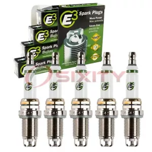 5 pc E3 Spark Plugs for 2005-2014 Volkswagen Jetta 2.5L L5 Ignition Wire pb - Picture 1 of 5
