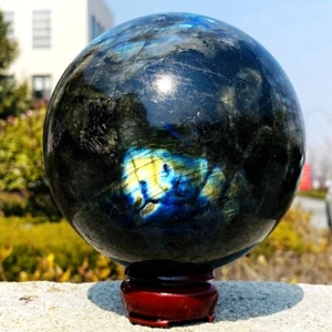 5,04 libbre naturale splendida sfera di Labrador quarzo cristallo pietra esemplare guarigione - Foto 1 di 22