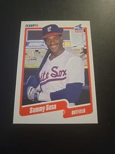 1990 FLEER SAMMY White Sox SOSA ERROR ROOKIE CARD #548 - Sbagliata D.O.B. NUOVO DI ZECCA! - Foto 1 di 6