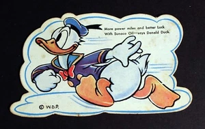 Donald Duck SUNOCO OIL Mystik Promotional Sticker 1939 Walt Disney History Vault - Picture 1 of 4