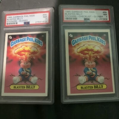 1985 Garbage Pail Kids Blasted Billy Glossy Checklist+Cheaters License Psa7!!!!! - Image 1 of 4