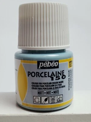 Pebeo Porcelaine 150 Ceramic Paint 45ml - 122 Powder Blue - Azul Pastel - Image 1 of 4