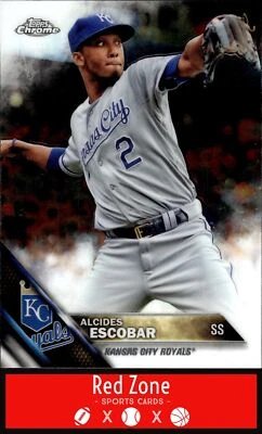 2016 Topps Chrome - #117 Alcides Escobar NM/NM+ Set Break!. - Image 1 of 2