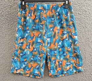 Max & Olivia Longer Printed Pajama Shorts Boys L 12/14 Blue Multi Elastic Waist - Picture 1 of 15