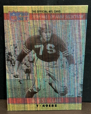 Bob St. Clair 1990 Pro Set Error Multi Color Ink Streaks SSP Blank Back #29 HOF - Image 1 of 2