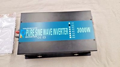 WZRELB Inversor de Potencia Confiable 3000W Onda Sinusoidal Pura 24V a 110V 120V 60Hz Foto 1 de 4