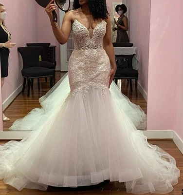 Bridal Gown (Never Worn) + Matching Accessories - Image 1 of 4