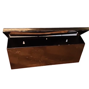 Vintage Metal Mailbox Wall Mount ~15 X 3.5 X 6.5 Tall Raised Words - Picture 1 of 13