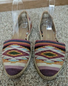 Kaanas Espadrille Sz 8 (39) Flat Sandals Vibrant Aztec Southwest Colors Slip-On - Picture 1 of 15