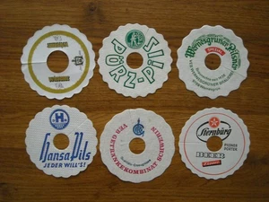 6 verschiedene  Pilsdeckchen - Tropfdeckchen Brauereien Deutschland 3 - Bild 1 von 1