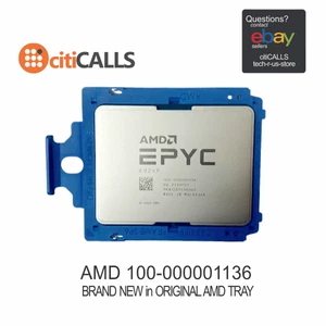 AMD 100-000001136 CPU Processor EPYC 8024P 8C 8T 3MHz Tray (Not in Retail Box) - Picture 1 of 7