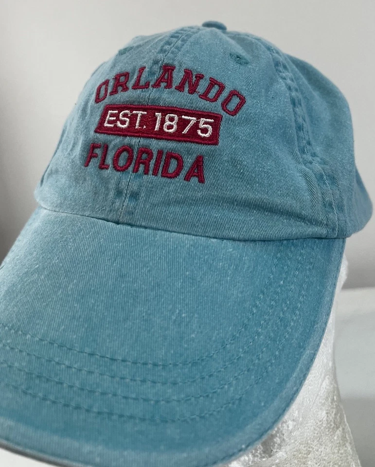 Orlando Florida EST. Gorra 1875 Strapback Spellout Vacaciones Viaje Playa Foto 1 de 3