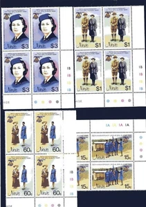 1985 Scouts Nevis Girl Guides 75th anniv plate blocks - Picture 1 of 1