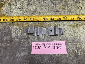 KENMORE ELEC. DRYER 110.64212201 Top Hinge Clips Brackets Set Of 2 - Picture 1 of 9