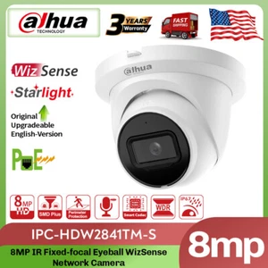 Telecamera IP Dahua 4K Starlight WizSense IR PoE IPC-HDW2841TM-S microfono audio POE casa - Foto 1 di 24
