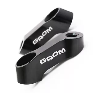 Black M10 Mirror Extender Riser Adaptor For GROM 125cc MSX125 Grom 2013-2022 - Picture 1 of 6