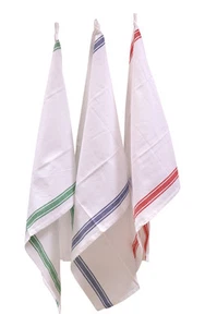 Paquete de variedades de toallas de cocina de algodón a rayas vintage - ideal para bordar paquete de 6/ - Imagen 1 de 2